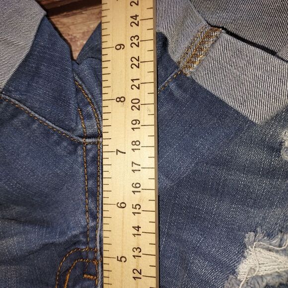 Aeropostale Light Blue Distressed Jean Shorts - Picture 13 of 14